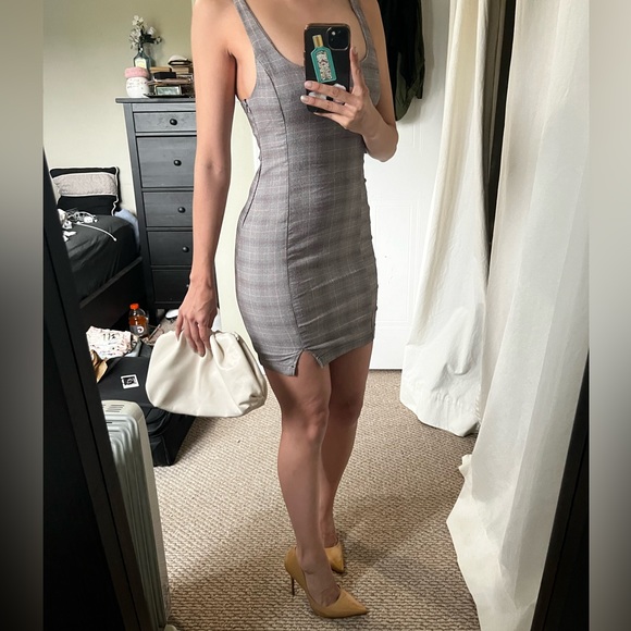 FOREVER 21 PLAID GREY DRESS - Picture 4 of 5